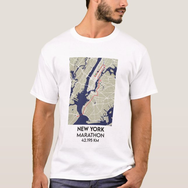 T-shirt Voyage de marathon américain à New York (Devant)