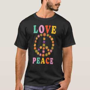T-shirt Voyage de paix Love Flower Hippie Costume 60s les