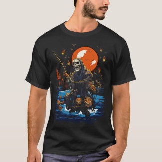 T-shirt Voyage de pêche Éffrayant Halloween pêcheur 2
