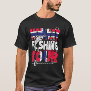 T-shirt Voyage de pêche en Norvège Vacances norvégiennes P