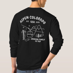 T-shirt Voyage de ski personnalisé Famille Amis Groupe Ass