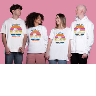 T-shirt Voyage de vacances de printemps Plage Coucher de s