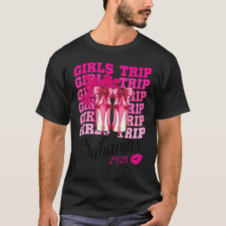 T-shirt Voyage Des Filles Bahamas 2023 Pour Le Week-End De