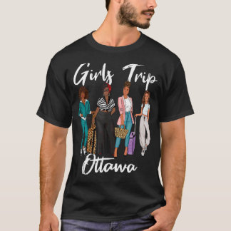 T-shirt Voyage Des Filles Ottawa Pour Melanin Afro Black V
