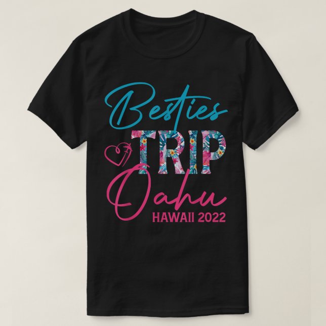 T-shirt Voyage des meilleures amies Oahu Hawaï 2022 tenue  (Design devant)