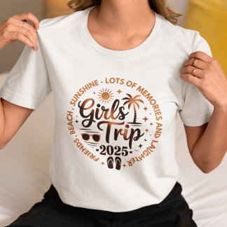 T-shirt Voyage d'été des meilleures amies, séjour entre fi