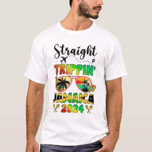 T-shirt Voyage droit Jamaïque 2024 Famille Vacation Mat