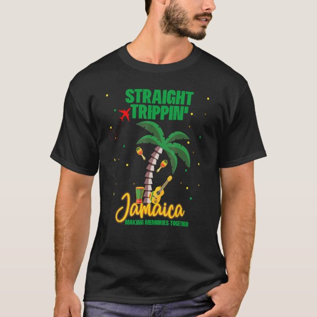 T-shirt Voyage droit Jamaïque Groupe Vacances Correspondan (Devant)