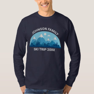 T-shirt Voyage en famille sur mesure Vacances en hiver lon