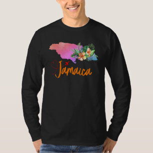 T-shirt Voyage en Jamaïque carte correspondante famille fi
