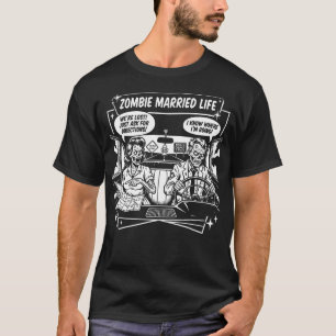 T-shirt Voyage en voiture de la vie de couple zombie