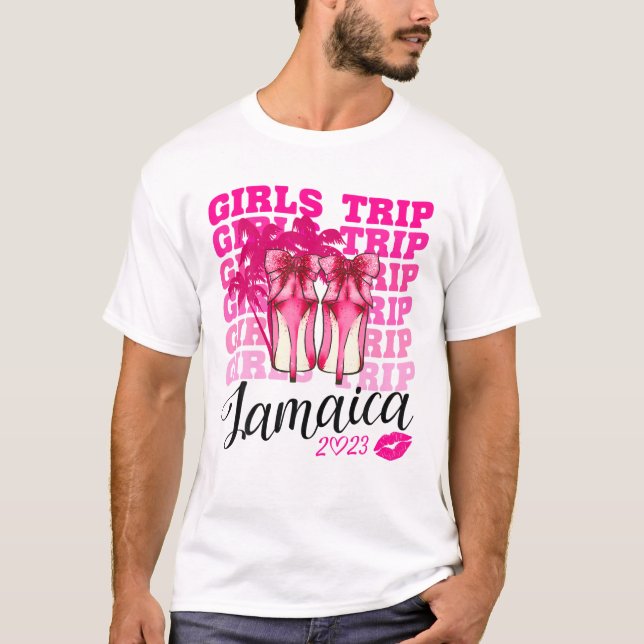 T-shirt Voyage entre filles en Jamaïque 2023 pour le week- (Devant)