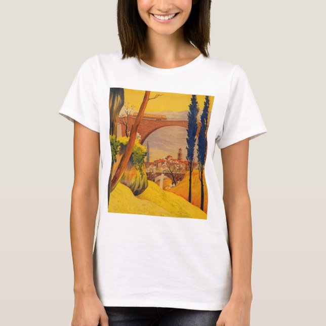 T-shirt Voyage ferroviaire vintage (Devant)