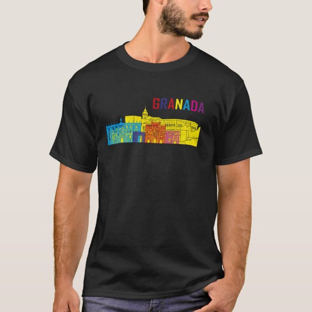 T-shirt Voyage Grenade Espagne Europe Espagne Famille espa (Devant)