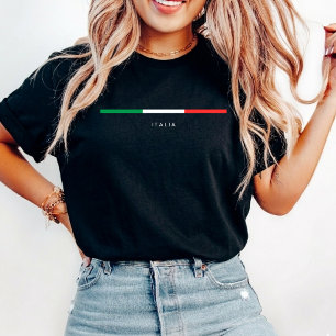 T-shirt Voyage Italie drapeau italien minimaliste vacances