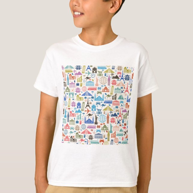 T-shirt voyage mondial (Devant)