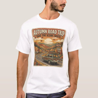 T-shirt Voyage Rétro à l'Automne des Années 70 Prenez la R