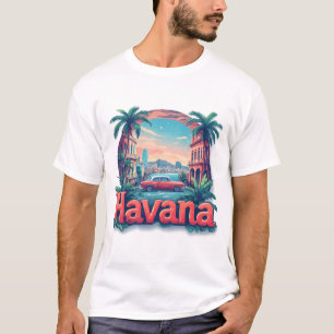 T-shirt Voyage Rétro Vintage La Havane