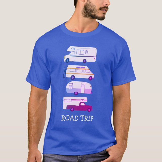 T-shirt VOYAGE ROUTIER Campervan vanlife RV Trailer PERSON (Devant)