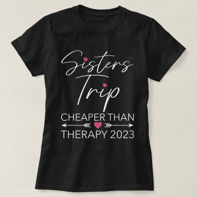 T-shirt Voyage sur la route des soeurs femmes 2023 Week-en (Design devant)