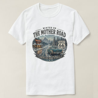 T-shirt Voyage sur l'ancienne route 66 en hiver