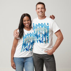 T-shirt Voyage sur mesure à Phuket Thaïlande Liquide Rayé 