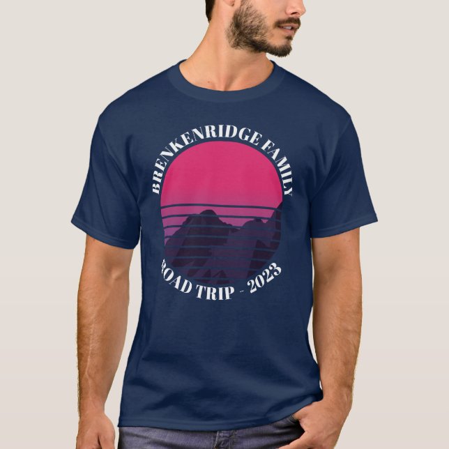 T-shirt Voyage sur route Retro Famille Aventure Réunion (Devant)