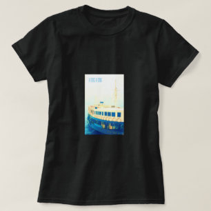 T-shirt Voyage vintage ferry du port de Hong Kong