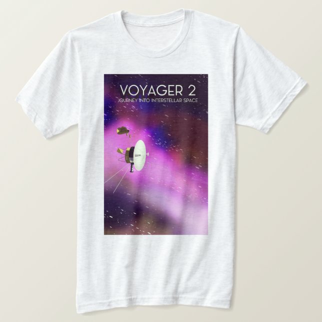 T-shirt Voyager 2 - Voyage dans l'espace interstellaire (Design devant)