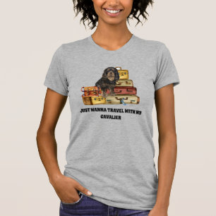 T-shirt Voyager avec mon Black et Tan Cavalier