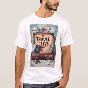 T-shirt Voyager, c'est vivre