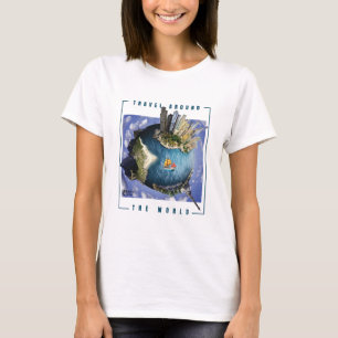 T-shirt Voyager Dans Le Monde Des Femmes Blanches