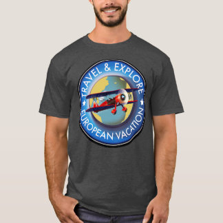 T-shirt Voyager Explorer Les Vacances Européennes