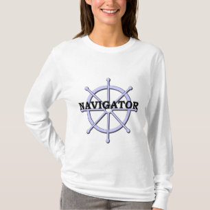 T-shirt Voyager Ship Wheel Ladies Long Sleeve