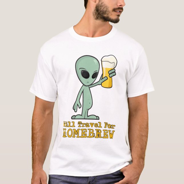 T-shirt Voyagera pour le brew à la maison (de logo dos (Devant)