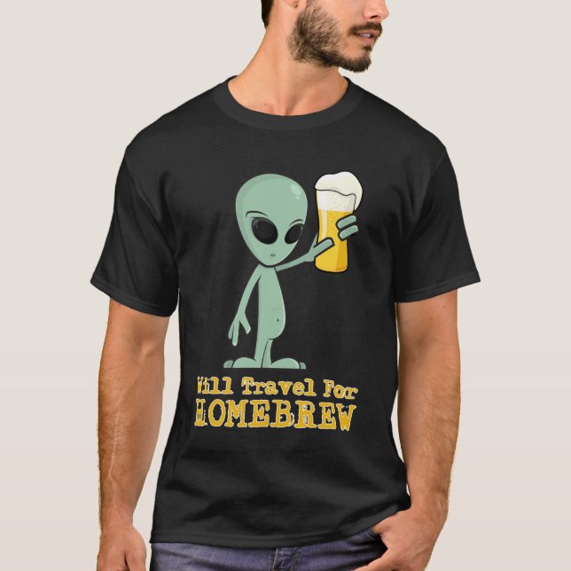 T-shirt Voyagera pour le brew à la maison (de logo dos (Devant)