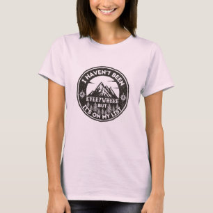 T-shirt voyageur drôle du monde Je ne suis pas allé partou