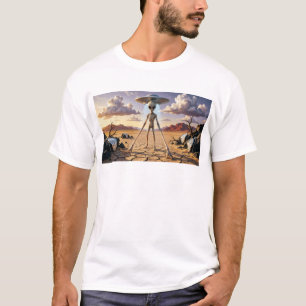 T-shirt Voyageur Temporel Extraterrestre dans un Paysage D