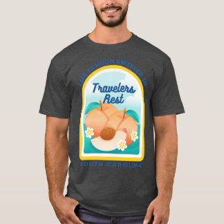 T-shirt Voyageurs Repos South olina SC Peach Tourist Souve