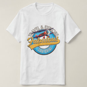 T-shirt Voyagez et explorez la fabuleuse Santorin