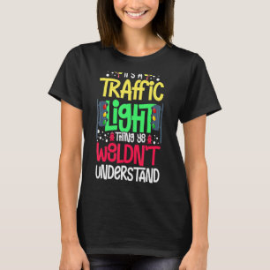 T-shirt Voyant de trafic Signal vert jaune rouge Stop Styl