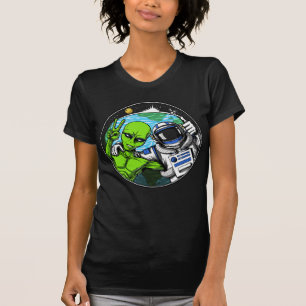 T-shirt VOYELLE DE LA PAIX Alien Astronaute spatial