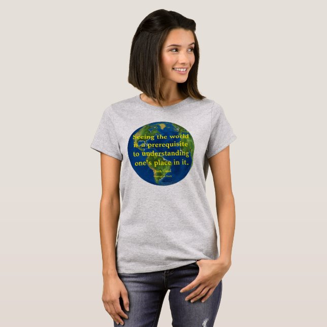 T-shirt Voyez le monde (Devant entier)