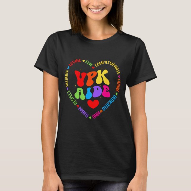 T-shirt Vpk Aide First Day Of Back To School Appreciation  (Devant)
