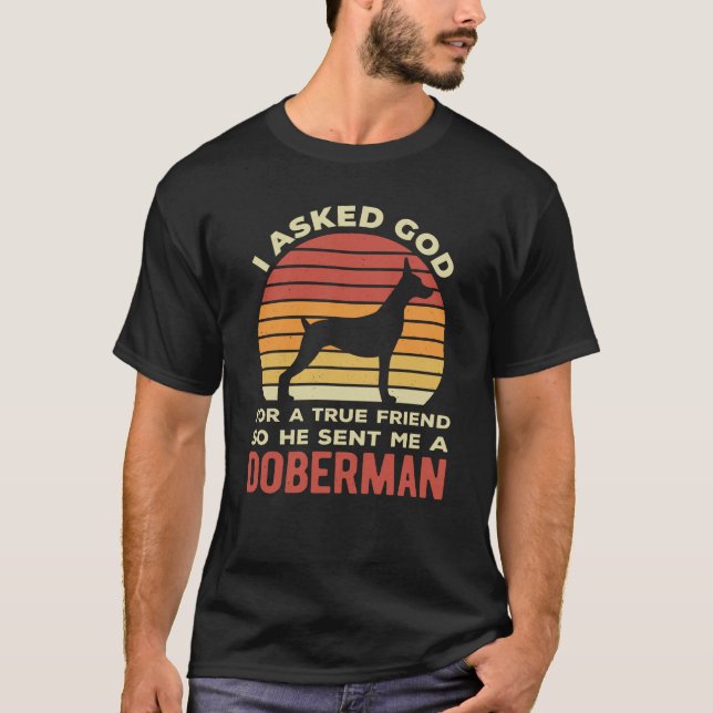 T-shirt Vrai Ami Doberman Doberman Pinscher (Devant)