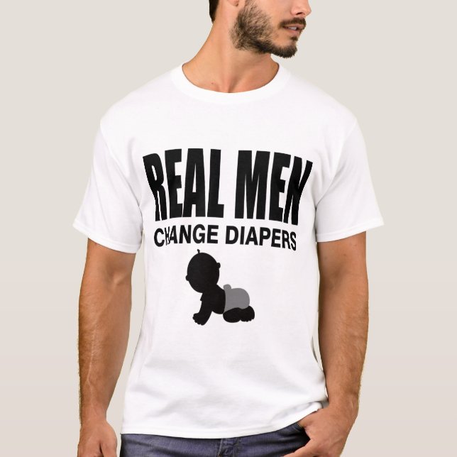 T-SHIRT VRAI HOMMES CHANGER DIAPER (Devant)