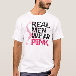T-shirt Vrai rose de vêtements pour hommes - cancer du