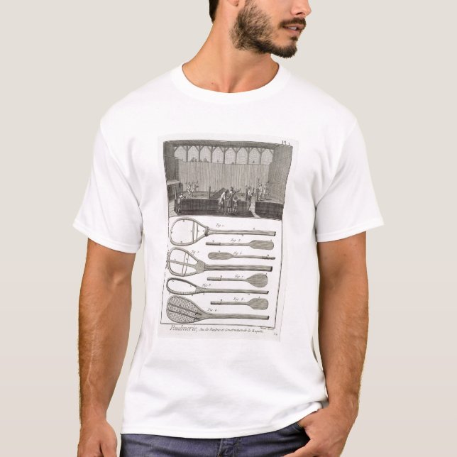 T-shirt Vrai tennis et la construction des raquettes, de (Devant)