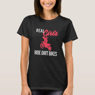 T-shirt VRAIE FILLES Motocross BMX Supermoto Supercross Vé