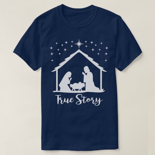 T-shirt Vraie Histoire De La Nativité De La Nativité De Jé (Design devant)